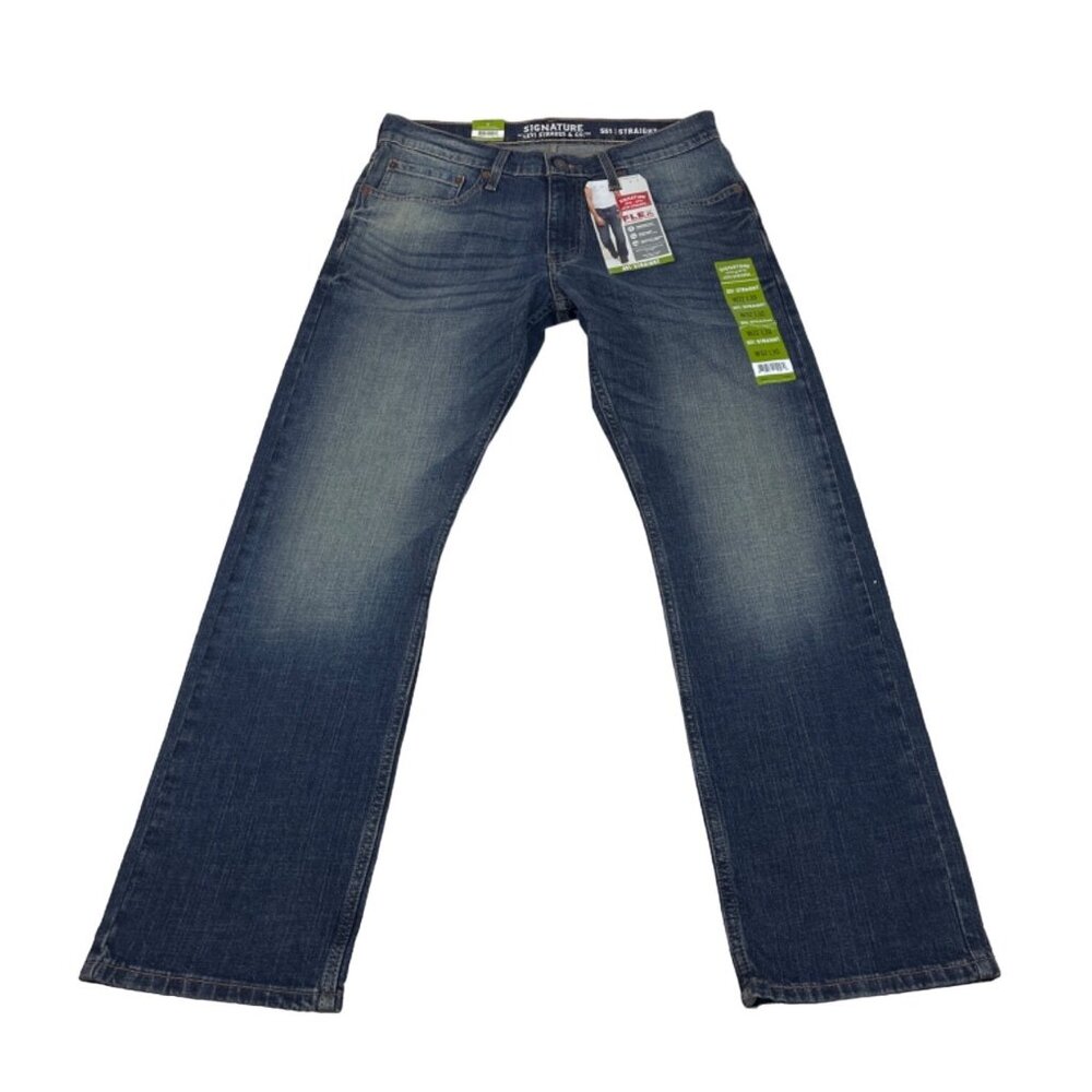 Signature by Levi Men's Flex Straight Blue Jeans Sz 32X30 - NWT